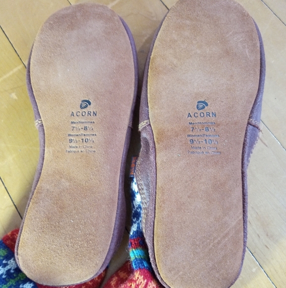 Acorn slouch slipper socks with suede soles Men 7.5-8.5 /Women 9.5-10.5 NWOT - Picture 3 of 7